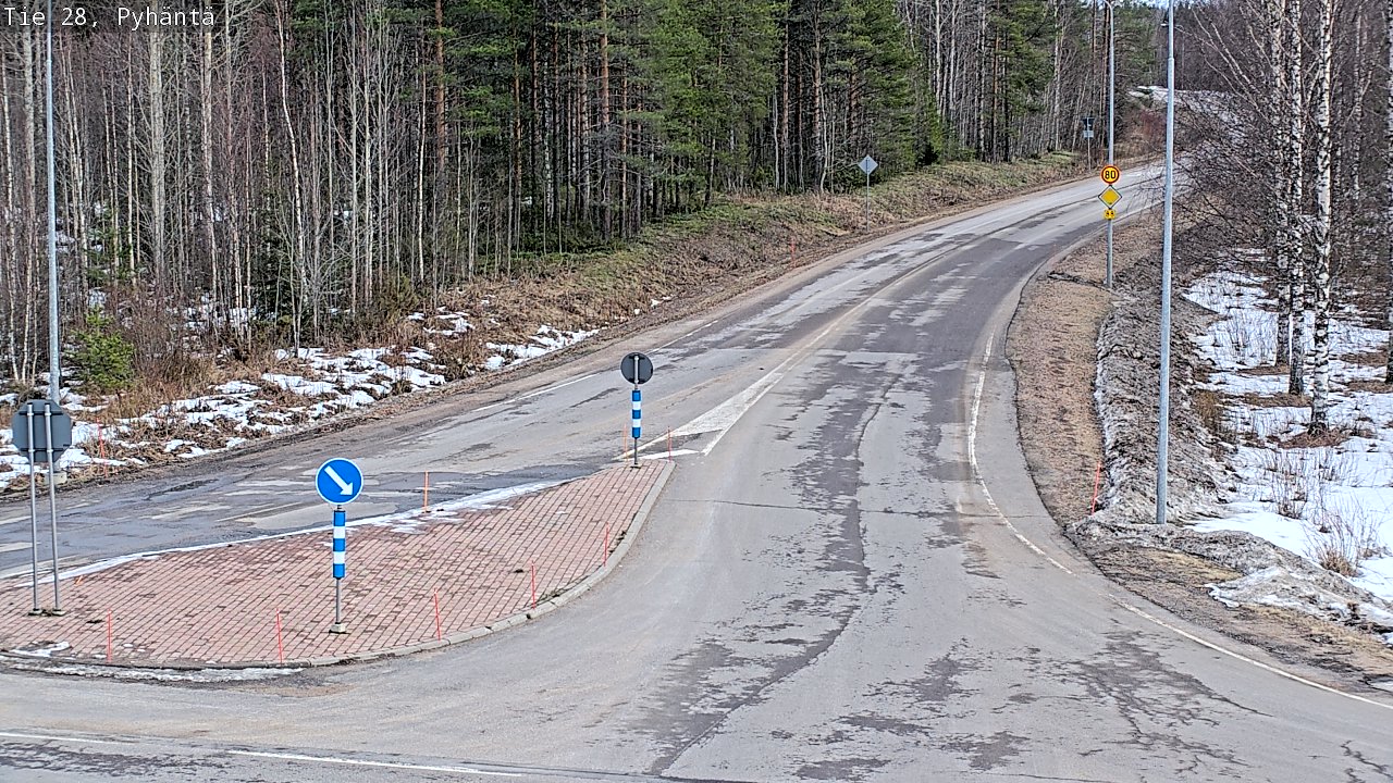 Weather Camera Image Road 28 Pyhäntä, Pyhäntä, Pohjois-Pohjanmaa