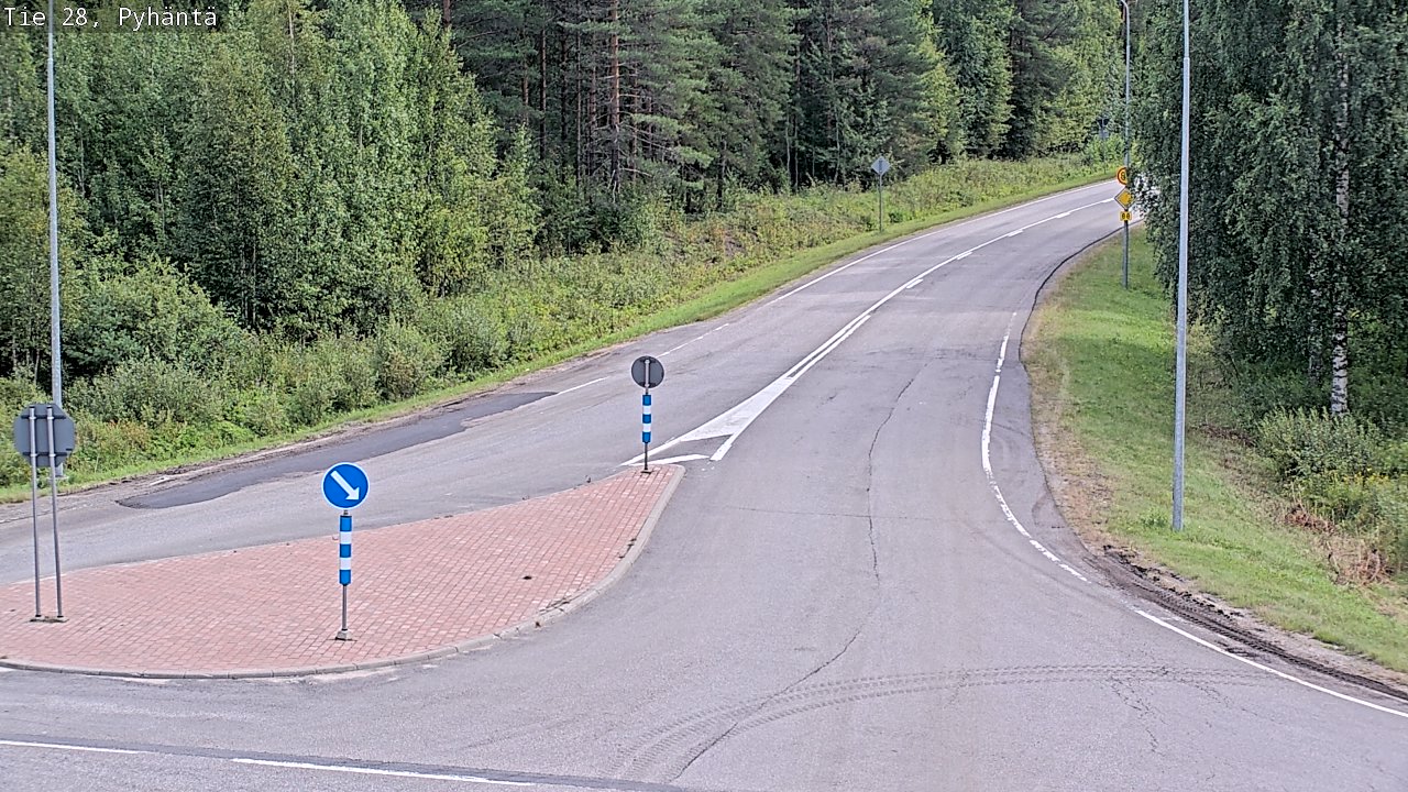 Kelikamerat Kuva Tie 28 Pyhäntä, Pyhäntä, Pohjois-Pohjanmaa