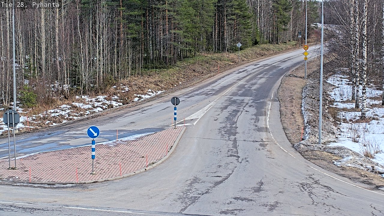 Weather Camera Image Road 28 Pyhäntä, Pyhäntä, Pohjois-Pohjanmaa