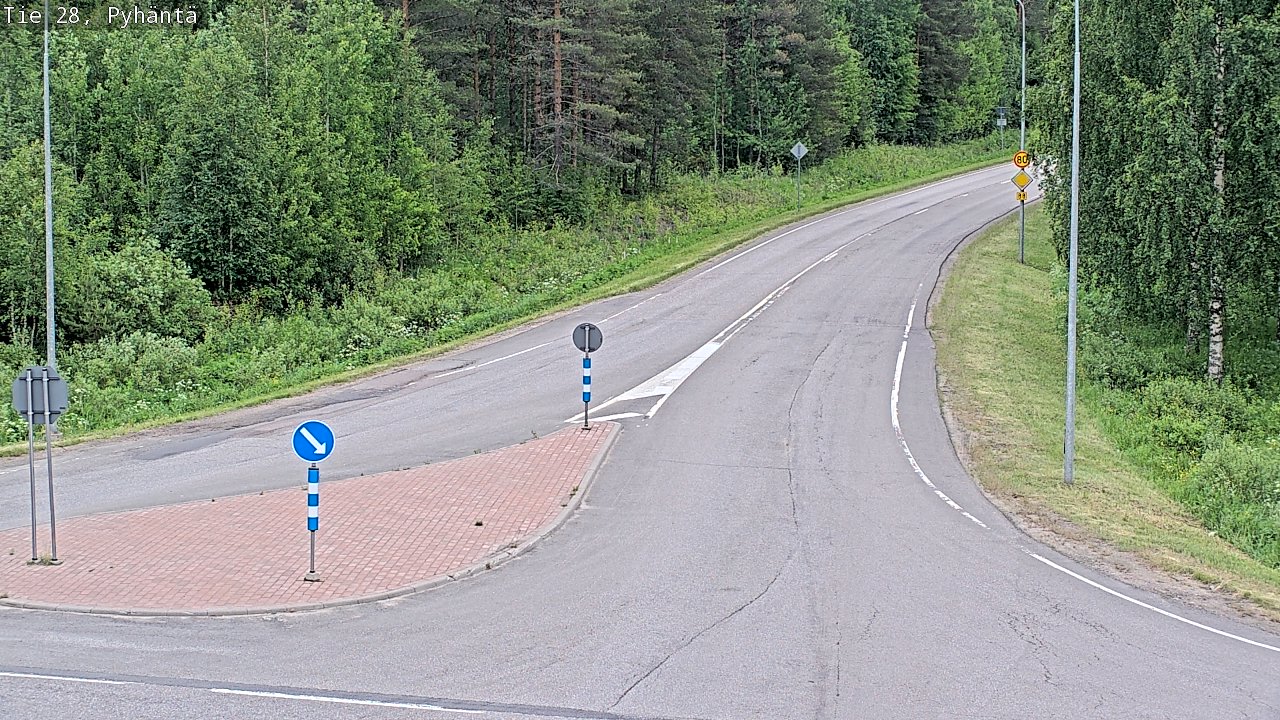 Kelikamerat Kuva Tie 28 Pyhäntä, Pyhäntä, Pohjois-Pohjanmaa