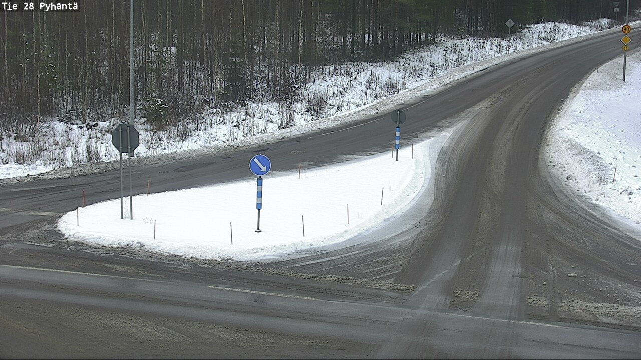 Weather Camera Image Väg 28 Pyhäntä, Pyhäntä, Pohjois-Pohjanmaa