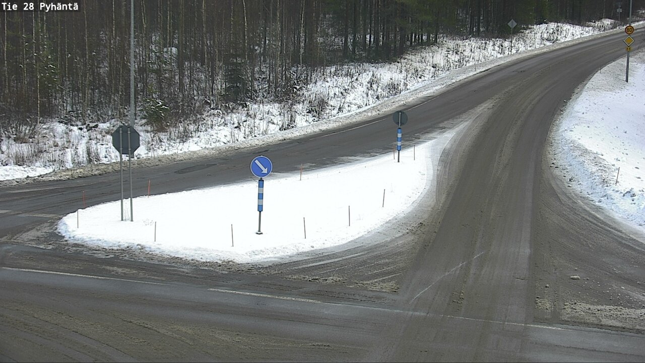 Weather Camera Image Väg 28 Pyhäntä, Pyhäntä, Pohjois-Pohjanmaa