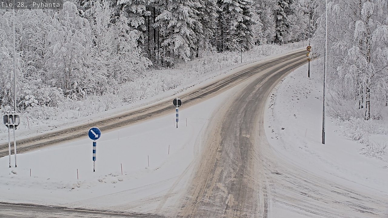 Kelikamerat Kuva Tie 28 Pyhäntä, Pyhäntä, Pohjois-Pohjanmaa