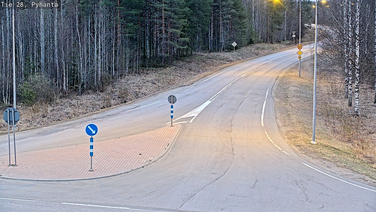 Weather Camera Image Väg 28 Pyhäntä, Pyhäntä, Pohjois-Pohjanmaa