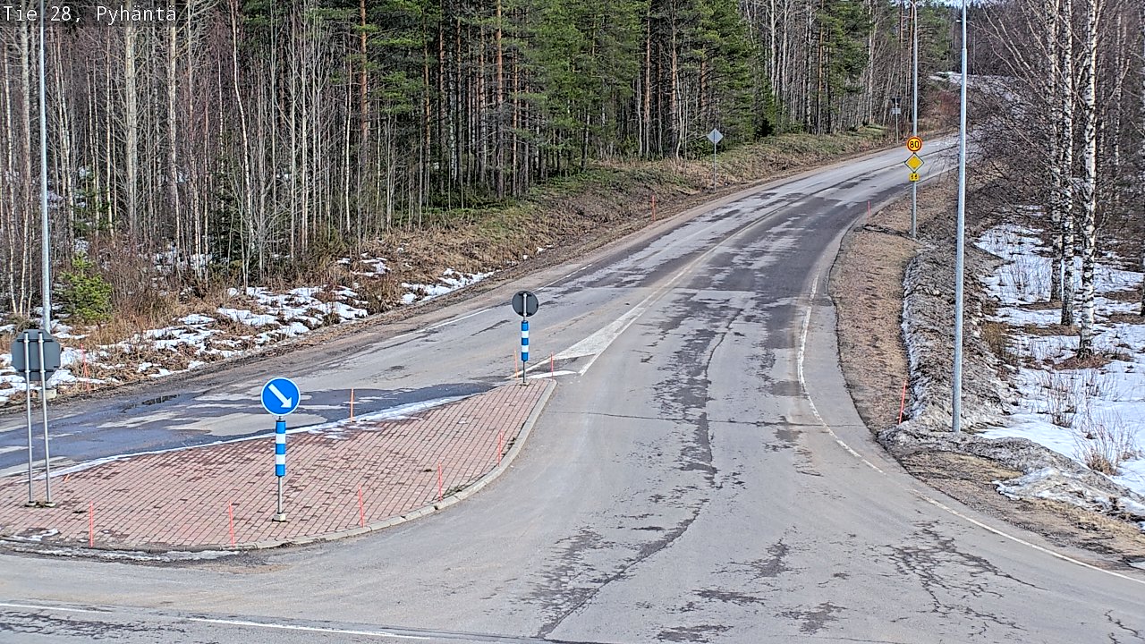 Weather Camera Image Road 28 Pyhäntä, Pyhäntä, Pohjois-Pohjanmaa