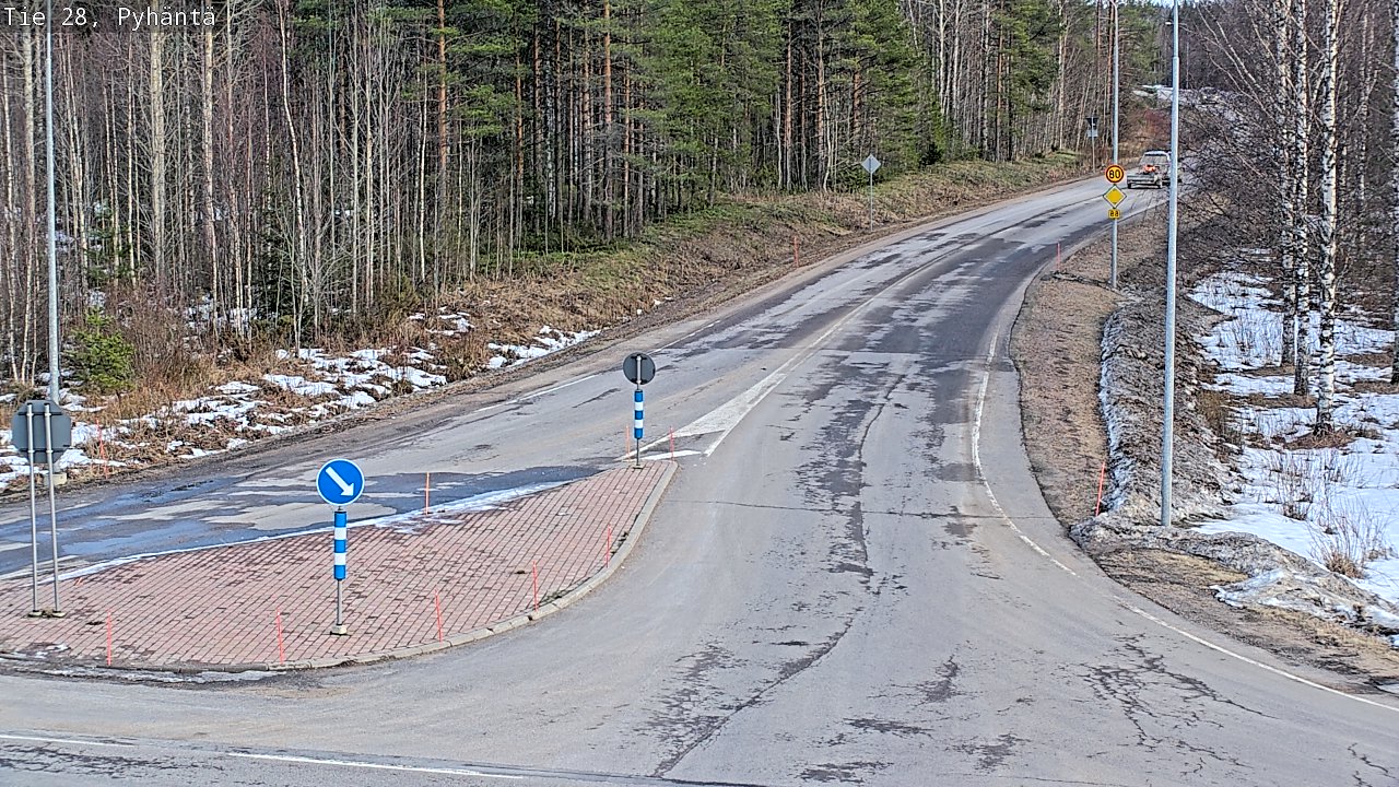 Weather Camera Image Road 28 Pyhäntä, Pyhäntä, Pohjois-Pohjanmaa