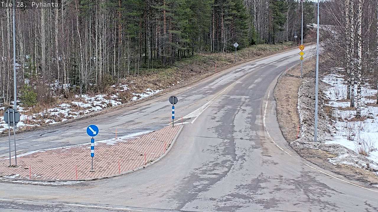 Weather Camera Image Road 28 Pyhäntä, Pyhäntä, Pohjois-Pohjanmaa