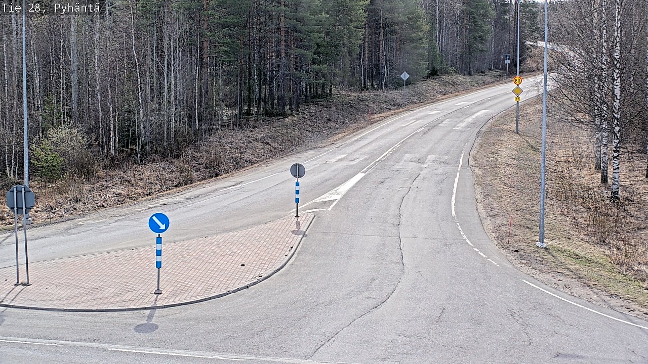 Kelikamerat Kuva Tie 28 Pyhäntä, Pyhäntä, Pohjois-Pohjanmaa
