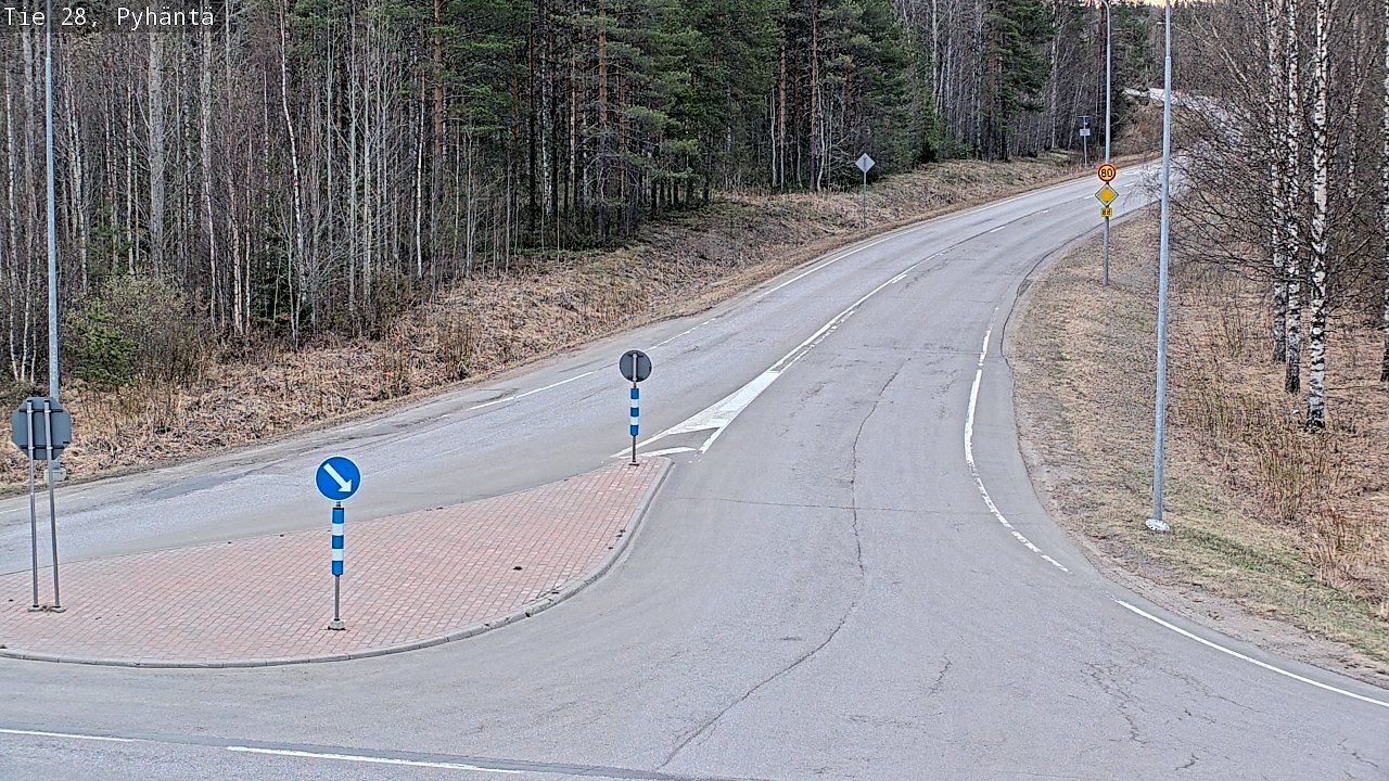 Kelikamerat Kuva Tie 28 Pyhäntä, Pyhäntä, Pohjois-Pohjanmaa