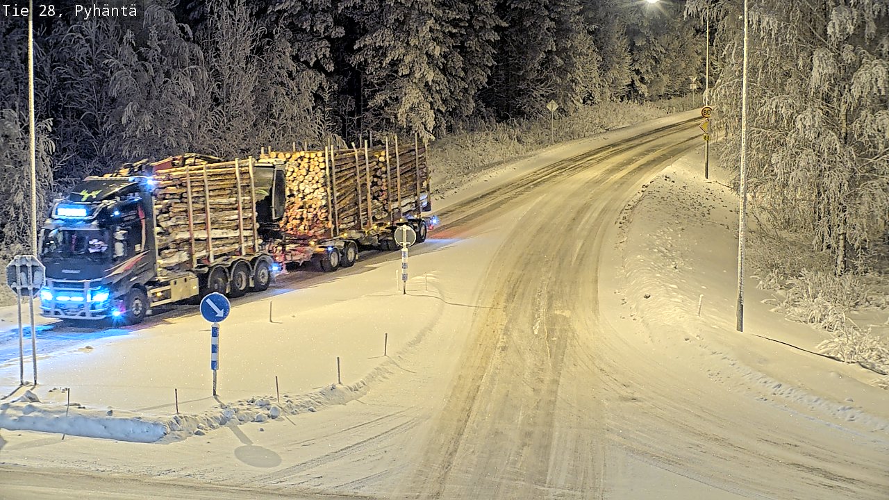 Kelikamerat Kuva Tie 28 Pyhäntä, Pyhäntä, Pohjois-Pohjanmaa