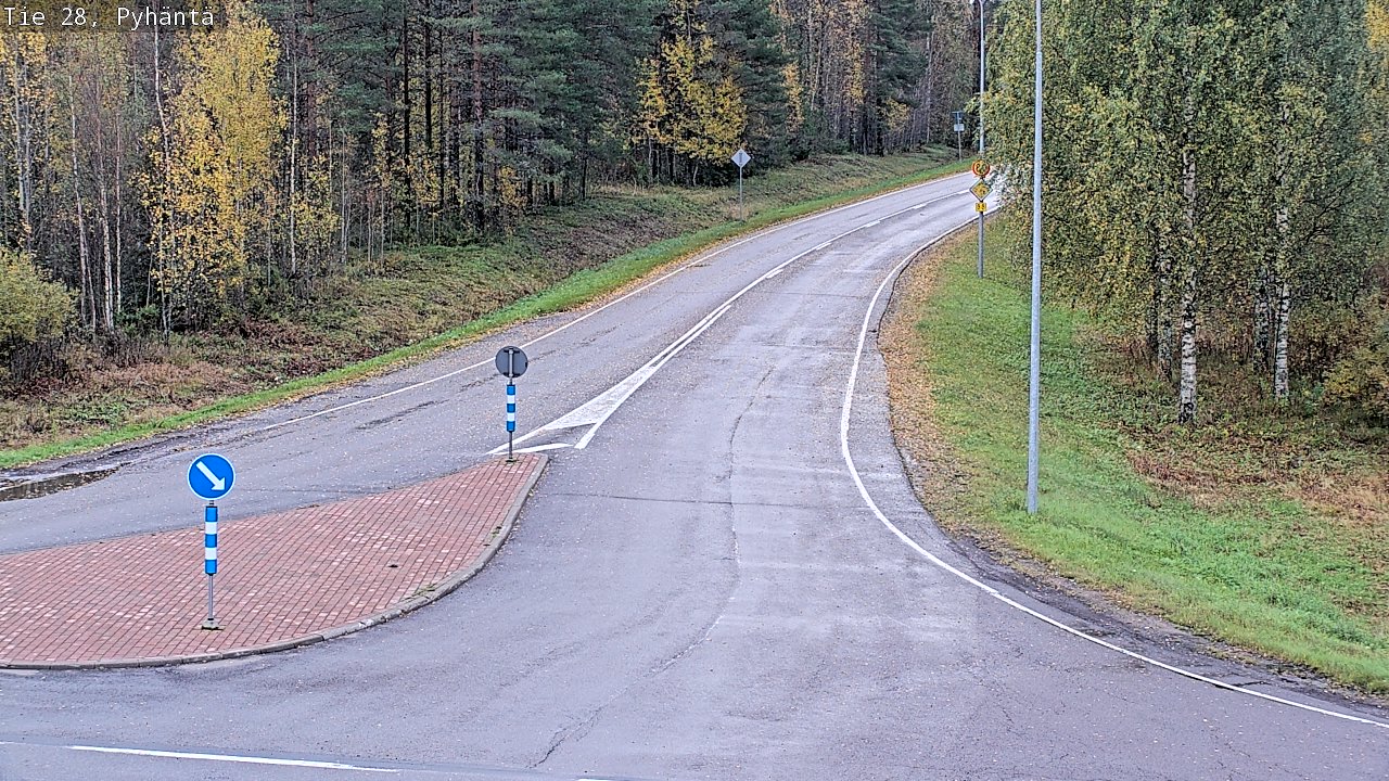 Weather Camera Image Road 28 Pyhäntä, Pyhäntä, Pohjois-Pohjanmaa