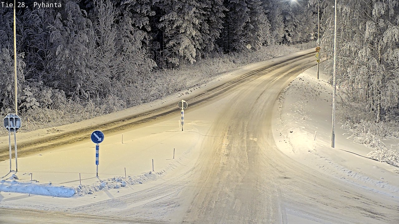 Weather Camera Image Road 28 Pyhäntä, Pyhäntä, Pohjois-Pohjanmaa