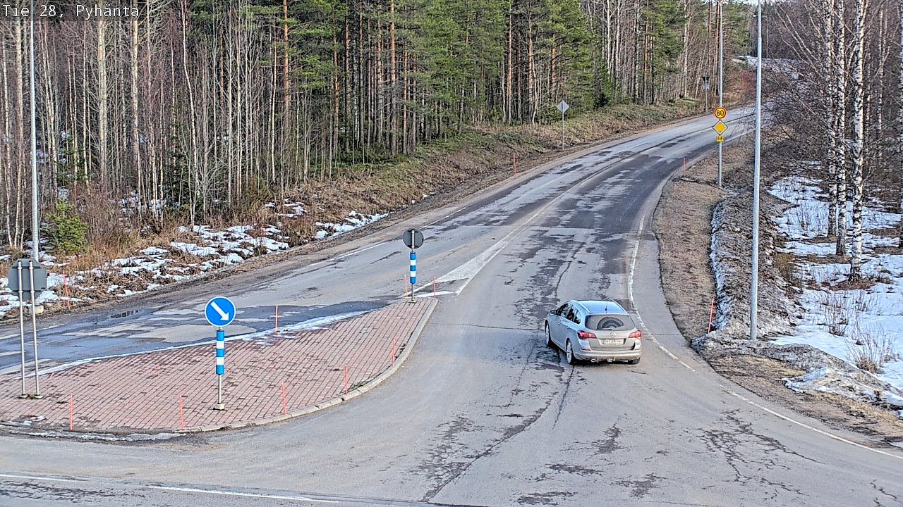 Weather Camera Image Road 28 Pyhäntä, Pyhäntä, Pohjois-Pohjanmaa