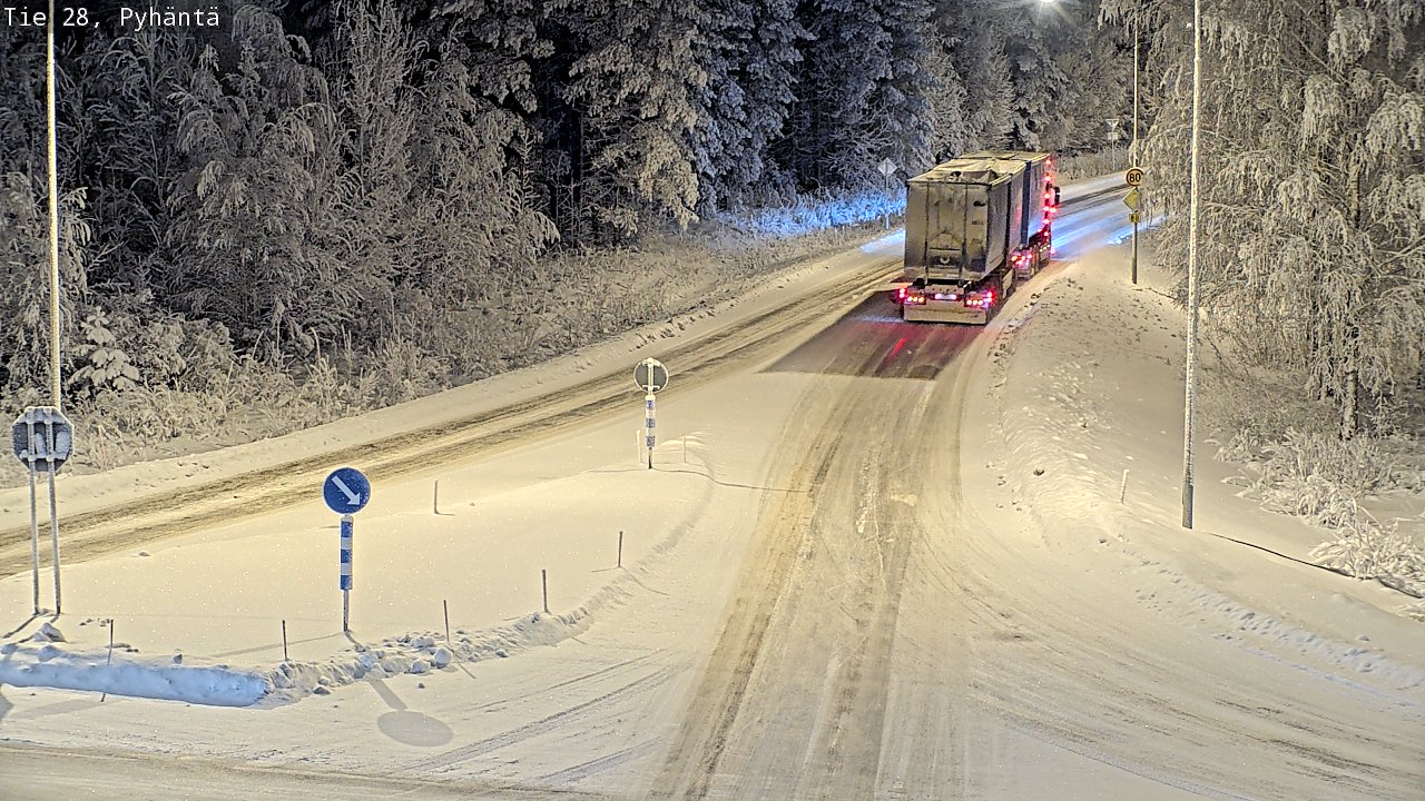 Kelikamerat Kuva Tie 28 Pyhäntä, Pyhäntä, Pohjois-Pohjanmaa