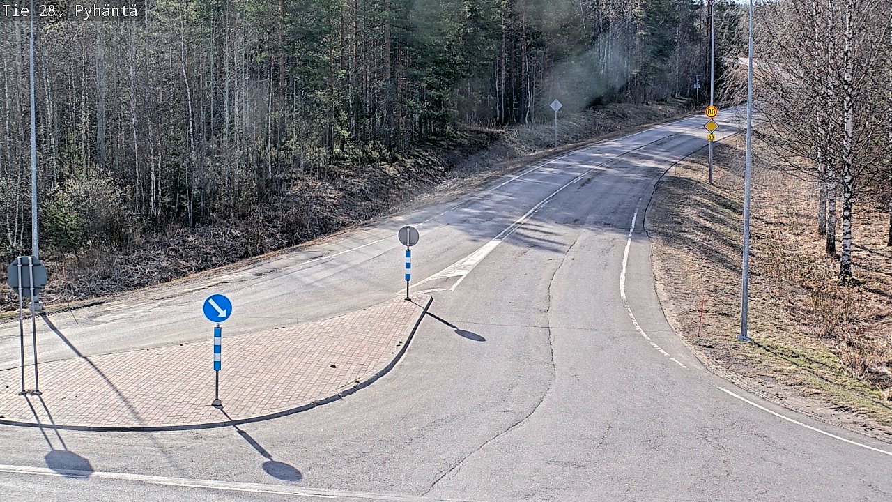 Kelikamerat Kuva Tie 28 Pyhäntä, Pyhäntä, Pohjois-Pohjanmaa