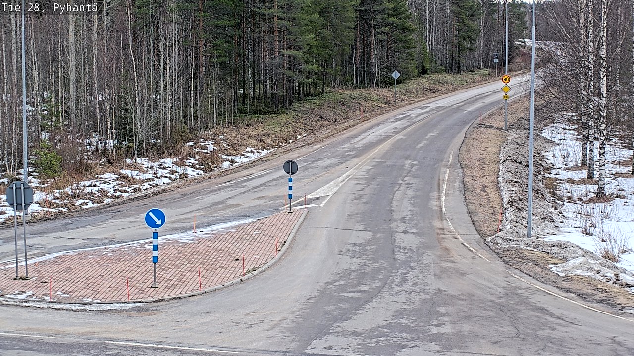Weather Camera Image Väg 28 Pyhäntä, Pyhäntä, Pohjois-Pohjanmaa