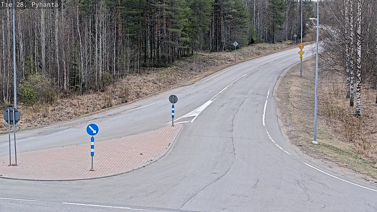 Weather Camera Image Väg 28 Pyhäntä, Pyhäntä, Pohjois-Pohjanmaa