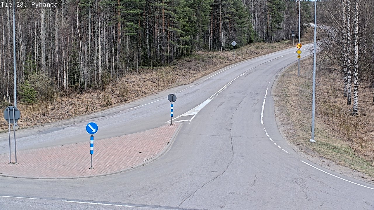 Weather Camera Image Väg 28 Pyhäntä, Pyhäntä, Pohjois-Pohjanmaa