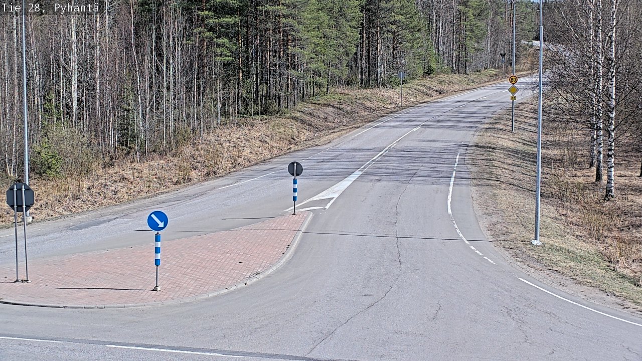Weather Camera Image Väg 28 Pyhäntä, Pyhäntä, Pohjois-Pohjanmaa