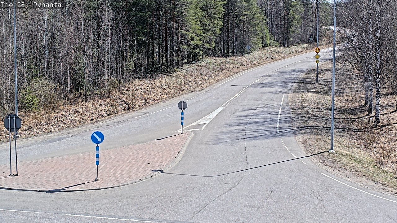 Kelikamerat Kuva Tie 28 Pyhäntä, Pyhäntä, Pohjois-Pohjanmaa