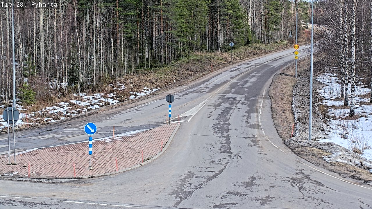 Weather Camera Image Road 28 Pyhäntä, Pyhäntä, Pohjois-Pohjanmaa