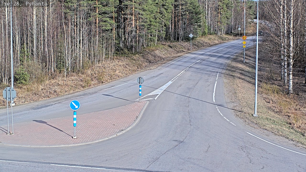 Kelikamerat Kuva Tie 28 Pyhäntä, Pyhäntä, Pohjois-Pohjanmaa