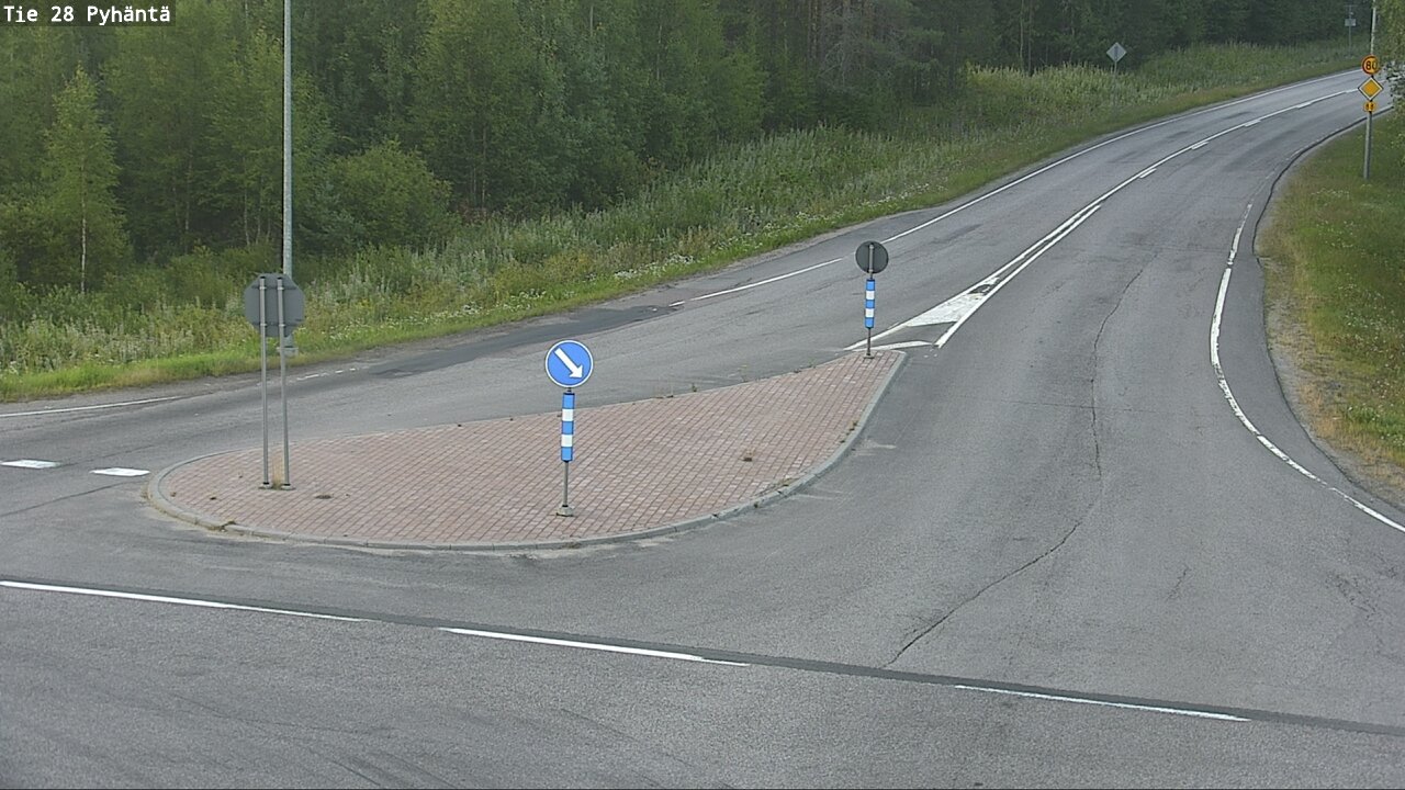 Weather Camera Image Väg 28 Pyhäntä, Pyhäntä, Pohjois-Pohjanmaa