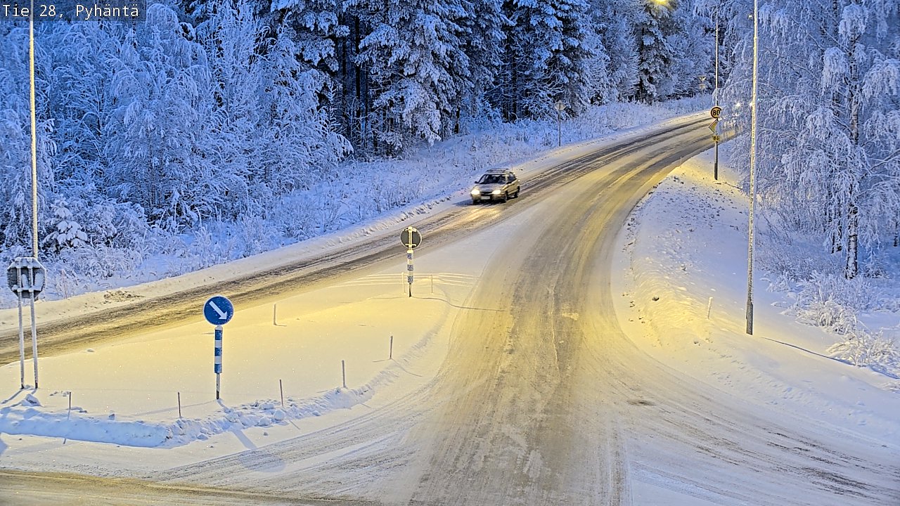 Kelikamerat Kuva Tie 28 Pyhäntä, Pyhäntä, Pohjois-Pohjanmaa
