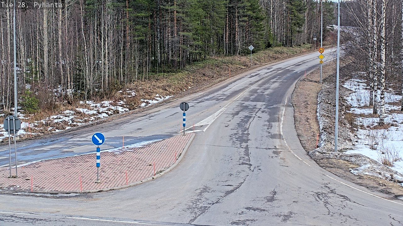 Weather Camera Image Road 28 Pyhäntä, Pyhäntä, Pohjois-Pohjanmaa