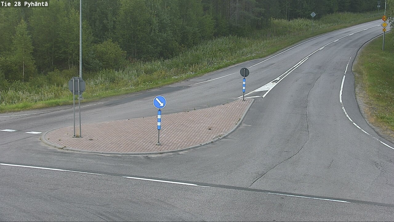 Weather Camera Image Väg 28 Pyhäntä, Pyhäntä, Pohjois-Pohjanmaa