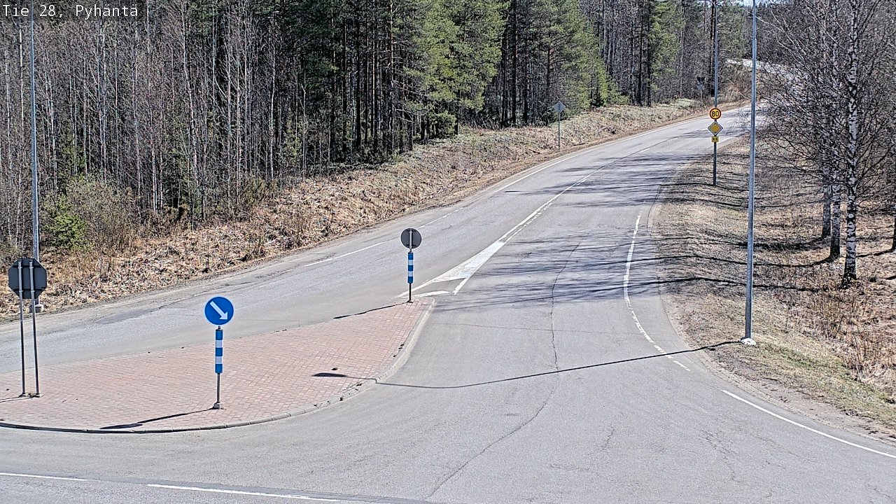 Kelikamerat Kuva Tie 28 Pyhäntä, Pyhäntä, Pohjois-Pohjanmaa