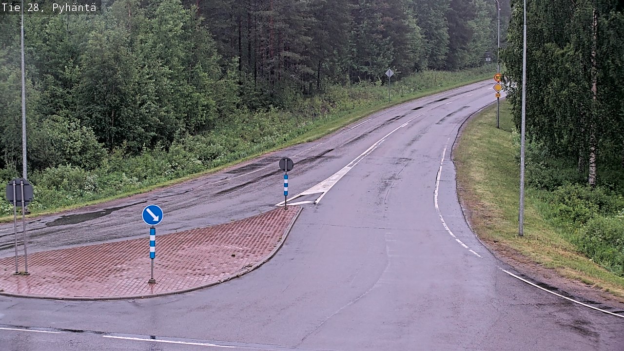 Kelikamerat Kuva Tie 28 Pyhäntä, Pyhäntä, Pohjois-Pohjanmaa