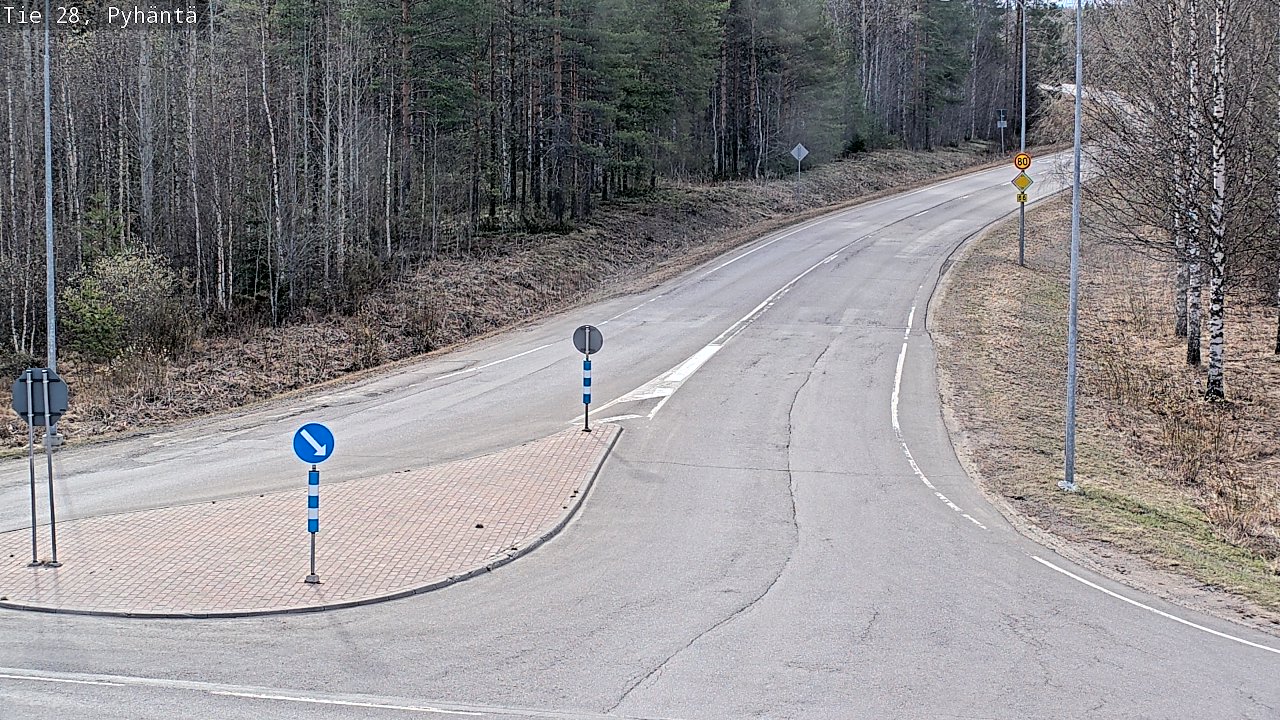 Weather Camera Image Väg 28 Pyhäntä, Pyhäntä, Pohjois-Pohjanmaa