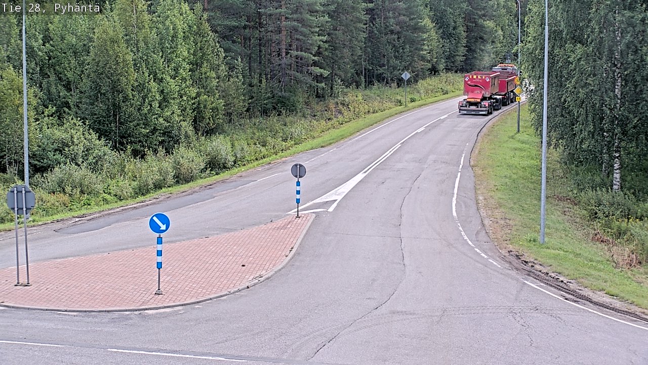 Weather Camera Image Road 28 Pyhäntä, Pyhäntä, Pohjois-Pohjanmaa