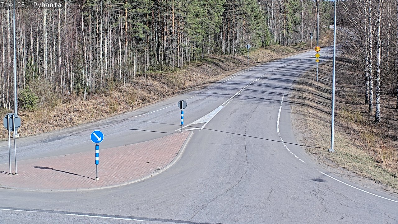 Kelikamerat Kuva Tie 28 Pyhäntä, Pyhäntä, Pohjois-Pohjanmaa