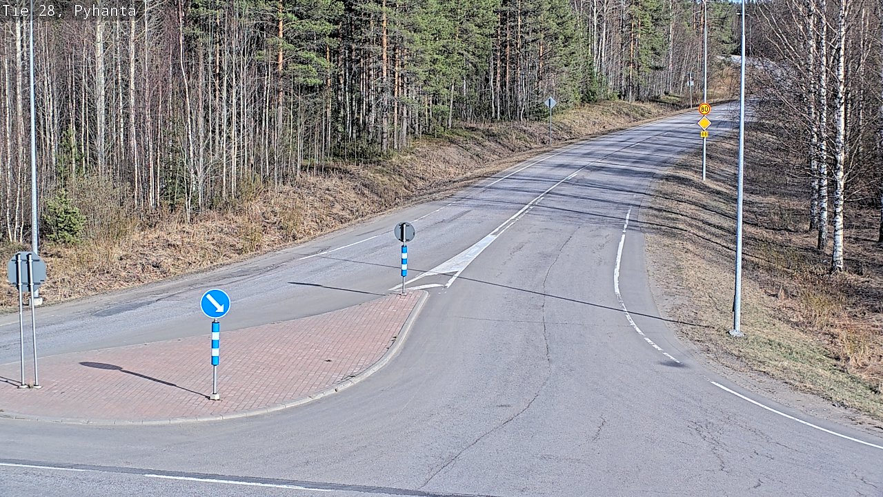 Kelikamerat Kuva Tie 28 Pyhäntä, Pyhäntä, Pohjois-Pohjanmaa
