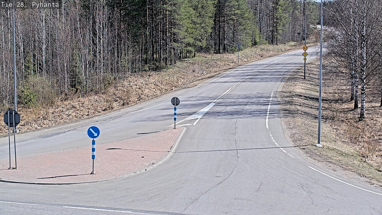 Kelikamerat Kuva Tie 28 Pyhäntä, Pyhäntä, Pohjois-Pohjanmaa