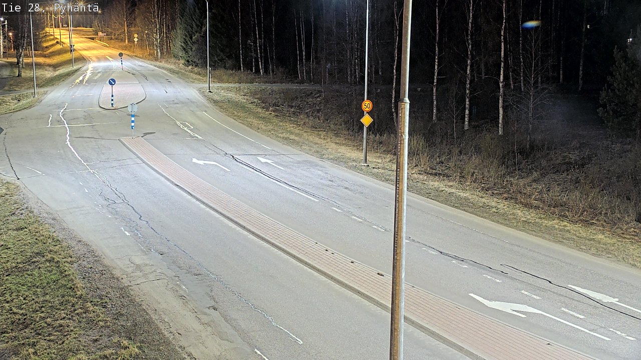 Weather Camera Image Road 28 Pyhäntä, Pyhäntä, Pohjois-Pohjanmaa