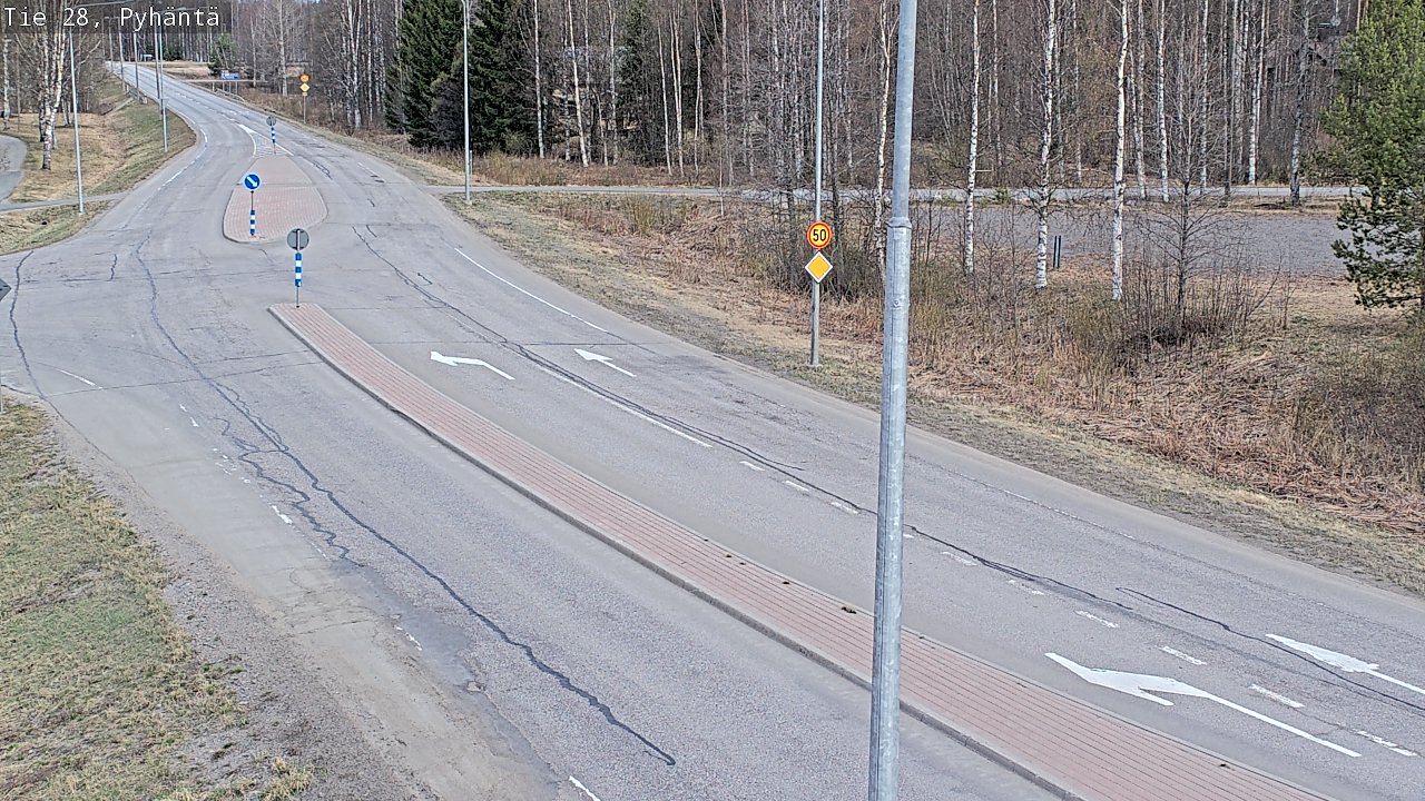 Weather Camera Image Väg 28 Pyhäntä, Pyhäntä, Pohjois-Pohjanmaa