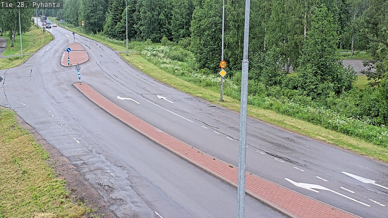 Weather Camera Image Väg 28 Pyhäntä, Pyhäntä, Pohjois-Pohjanmaa