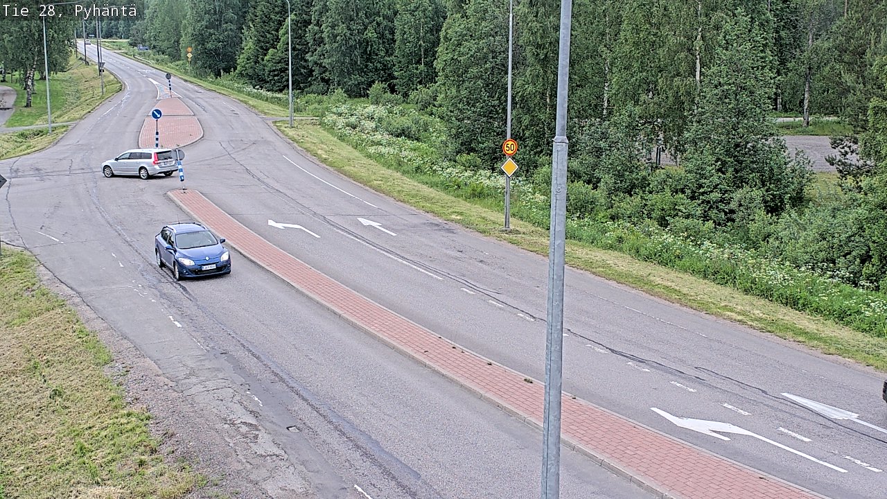 Kelikamerat Kuva Tie 28 Pyhäntä, Pyhäntä, Pohjois-Pohjanmaa