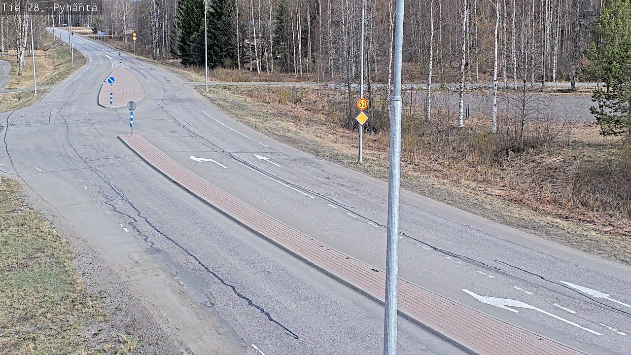 Weather Camera Image Väg 28 Pyhäntä, Pyhäntä, Pohjois-Pohjanmaa