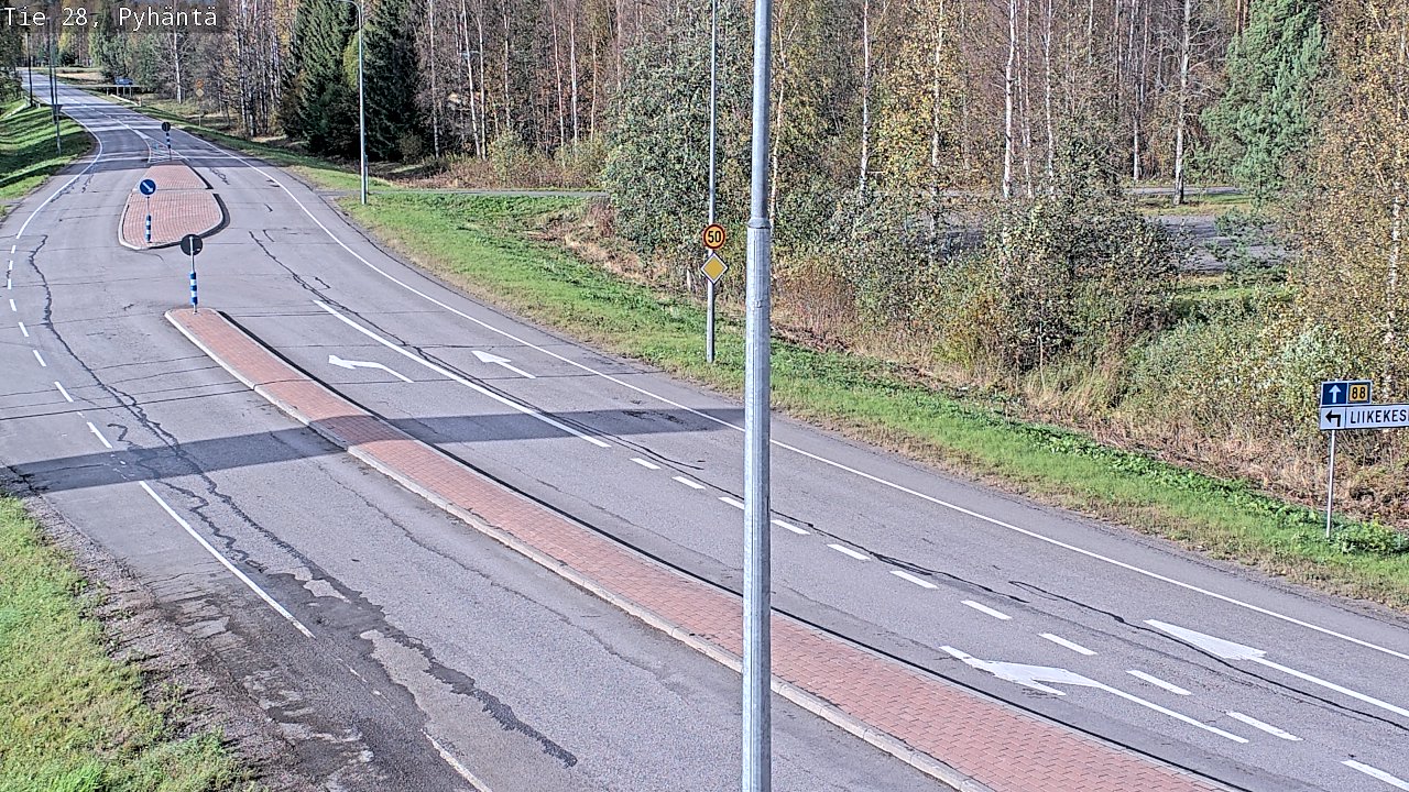 Weather Camera Image Väg 28 Pyhäntä, Pyhäntä, Pohjois-Pohjanmaa
