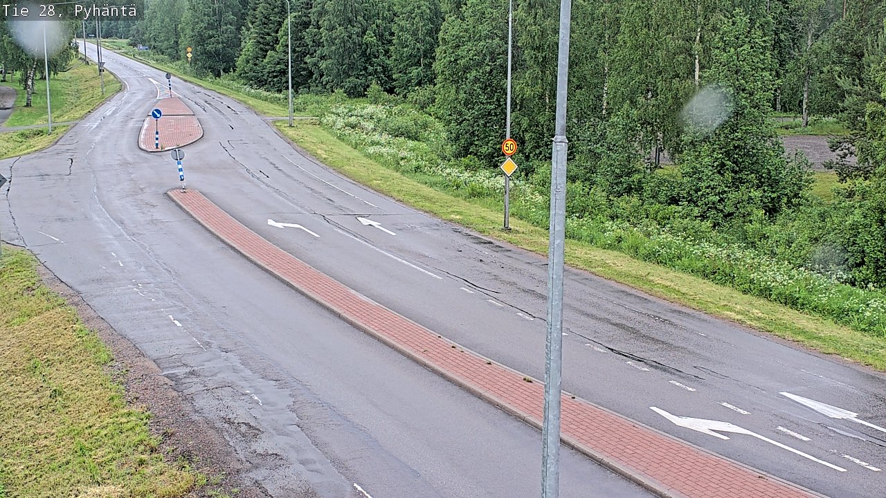 Weather Camera Image Väg 28 Pyhäntä, Pyhäntä, Pohjois-Pohjanmaa
