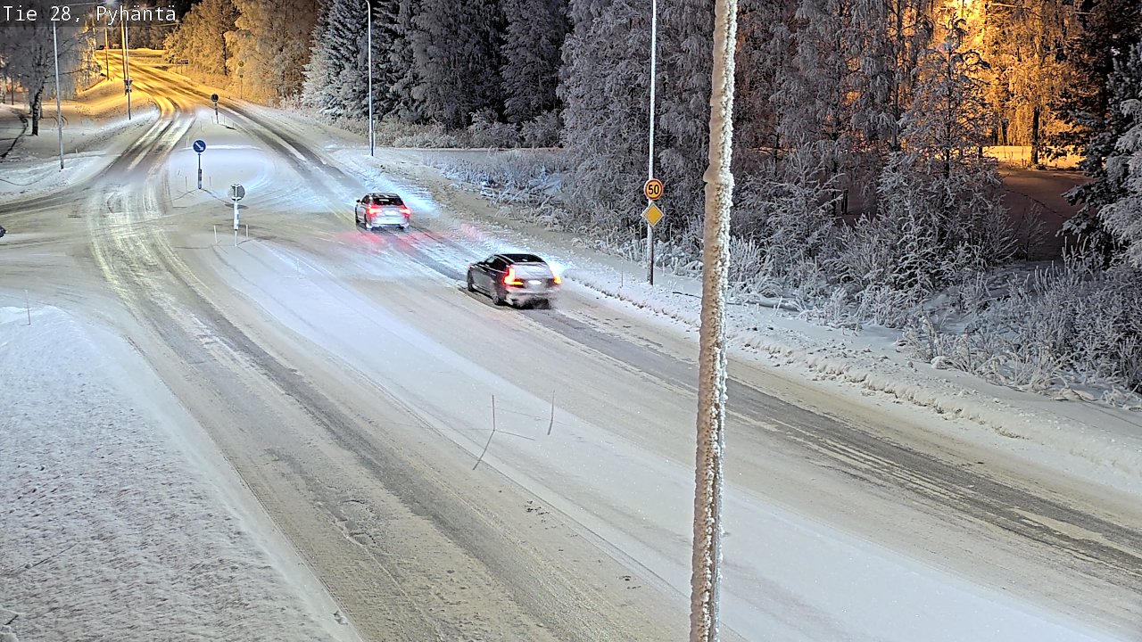 Weather Camera Image Road 28 Pyhäntä, Pyhäntä, Pohjois-Pohjanmaa