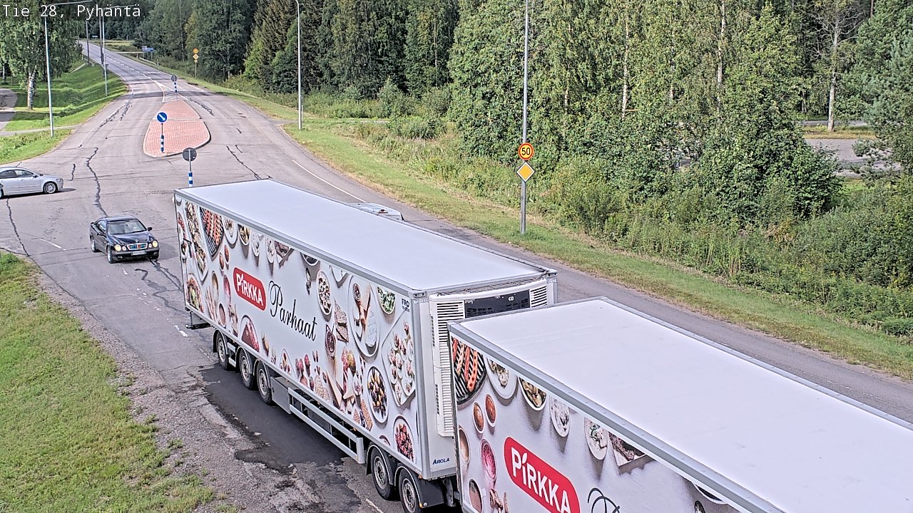 Kelikamerat Kuva Tie 28 Pyhäntä, Pyhäntä, Pohjois-Pohjanmaa