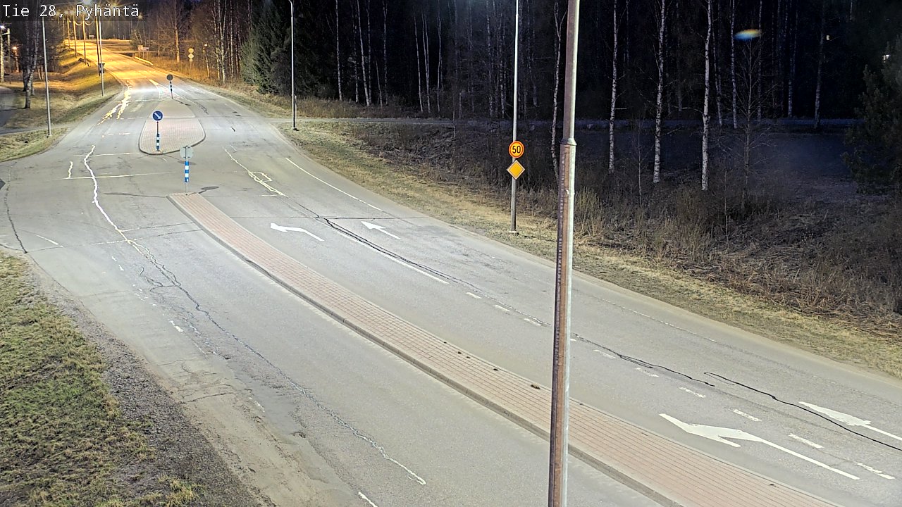 Weather Camera Image Road 28 Pyhäntä, Pyhäntä, Pohjois-Pohjanmaa