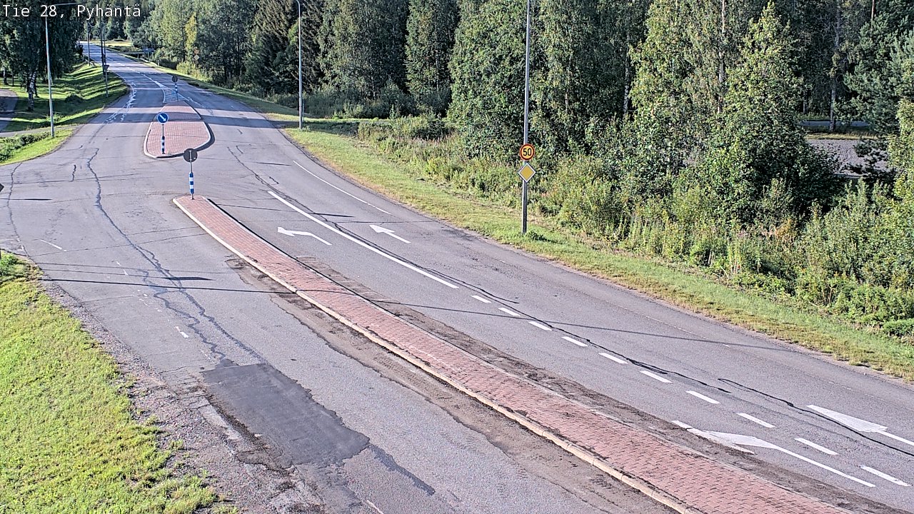 Kelikamerat Kuva Tie 28 Pyhäntä, Pyhäntä, Pohjois-Pohjanmaa