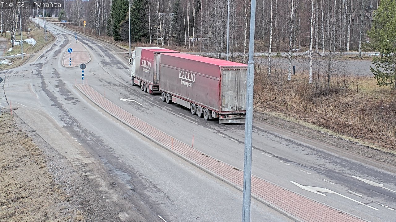 Weather Camera Image Road 28 Pyhäntä, Pyhäntä, Pohjois-Pohjanmaa