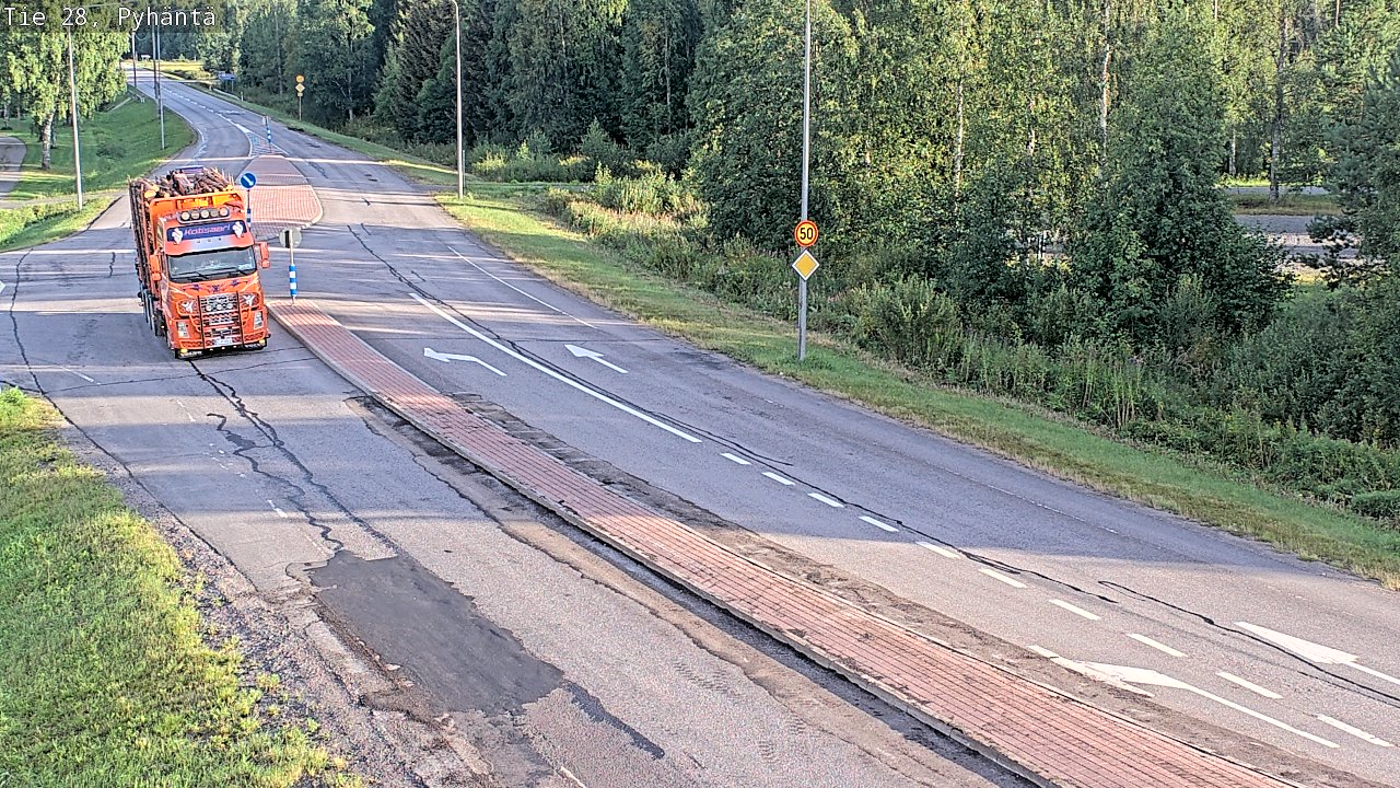 Weather Camera Image Road 28 Pyhäntä, Pyhäntä, Pohjois-Pohjanmaa